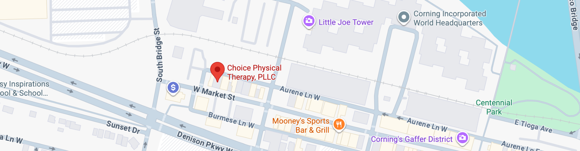 location-map-Choice-Physical-Therapy-Corning-NY